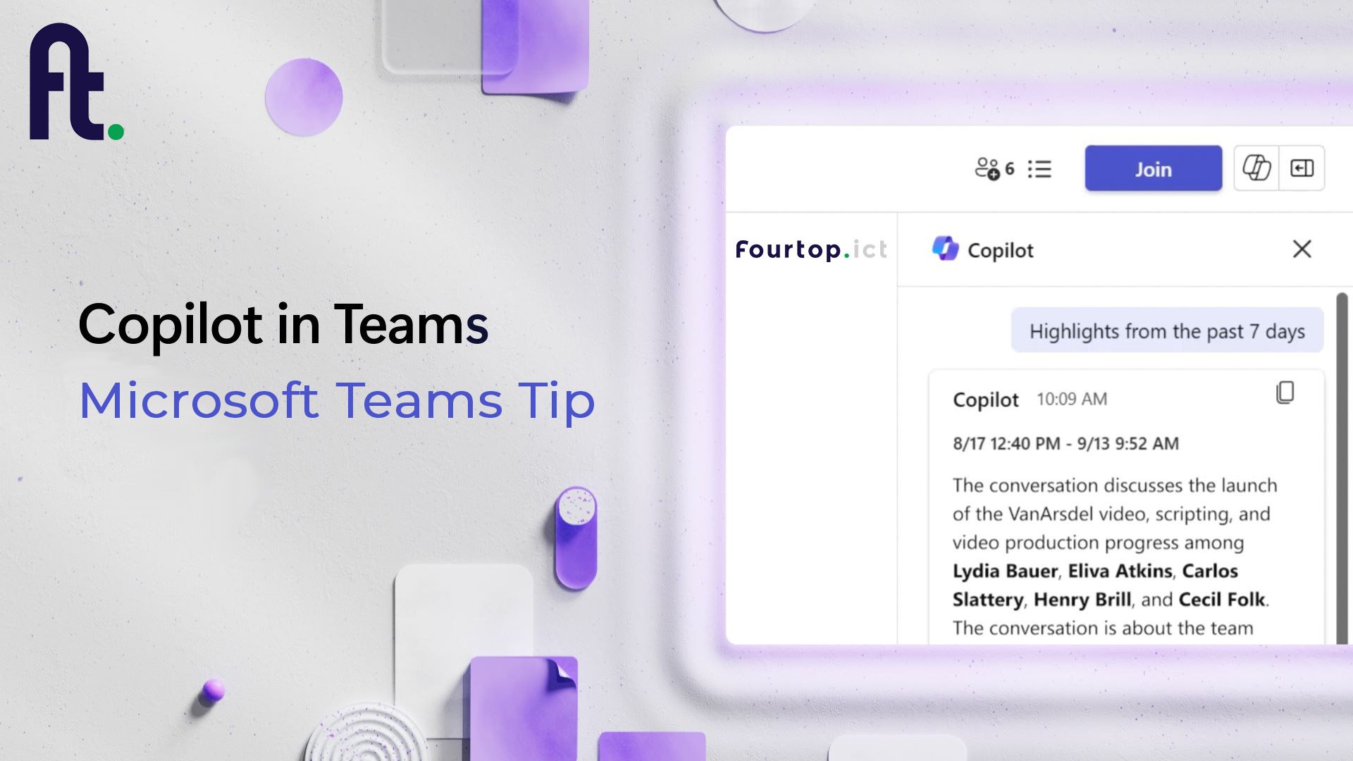 Microsoft Teams Tip Copilot | Fourtop ICT