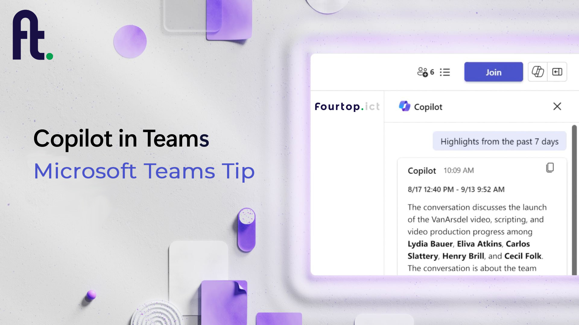 Microsoft Teams Tip | Copilot wordt slimmer met gedeelde scherminhoud | Fourtop ICT